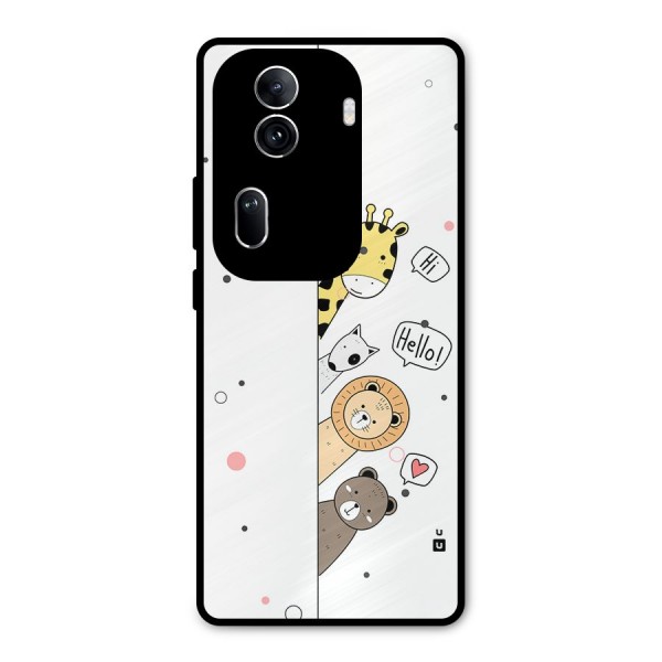 Animal Greetings Metal Back Case for Oppo Reno11 Pro 5G
