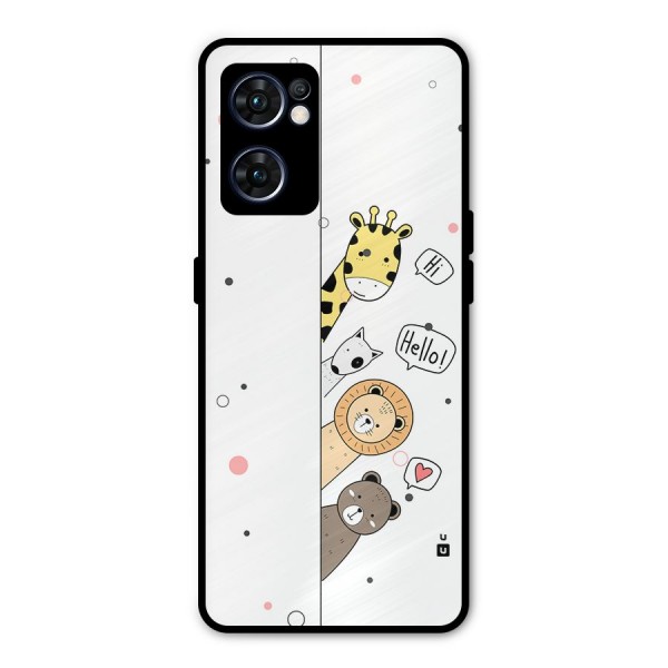 Animal Greetings Metal Back Case for Oppo Reno7 5G