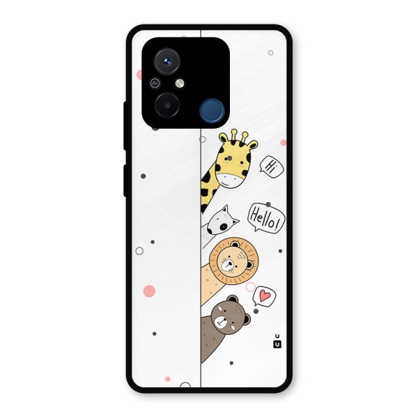 Animal Greetings Metal Back Case for Redmi 12C