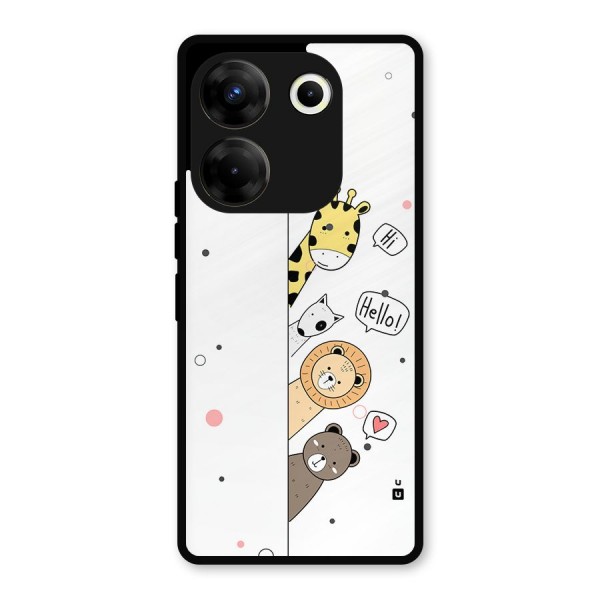 Animal Greetings Metal Back Case for Tecno Camon 20