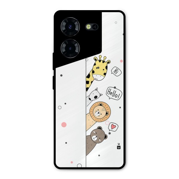 Animal Greetings Metal Back Case for Tecno Pova 5 Pro 5G