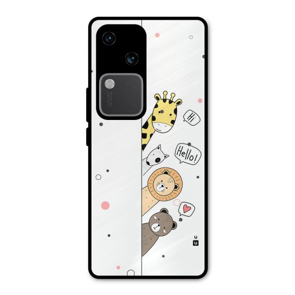 Animal Greetings Metal Back Case for Vivo V30 Pro