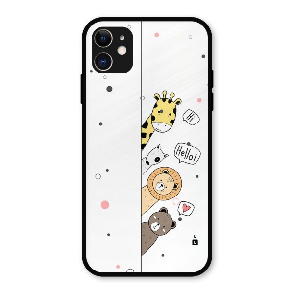 Animal Greetings Metal Back Case for iPhone 11