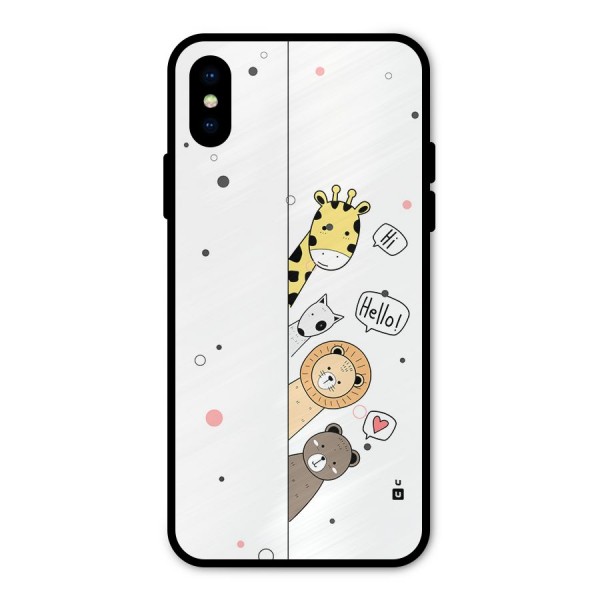 Animal Greetings Metal Back Case for iPhone XS
