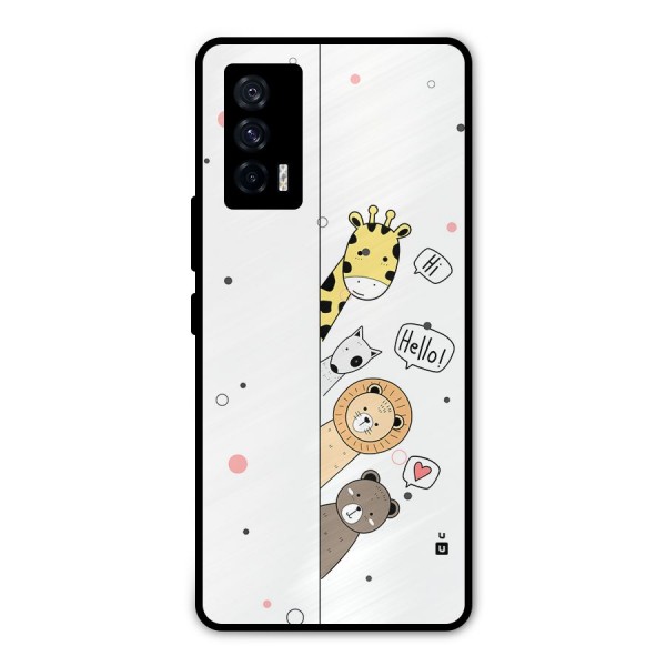 Animal Greetings Metal Back Case for iQOO 7 5G