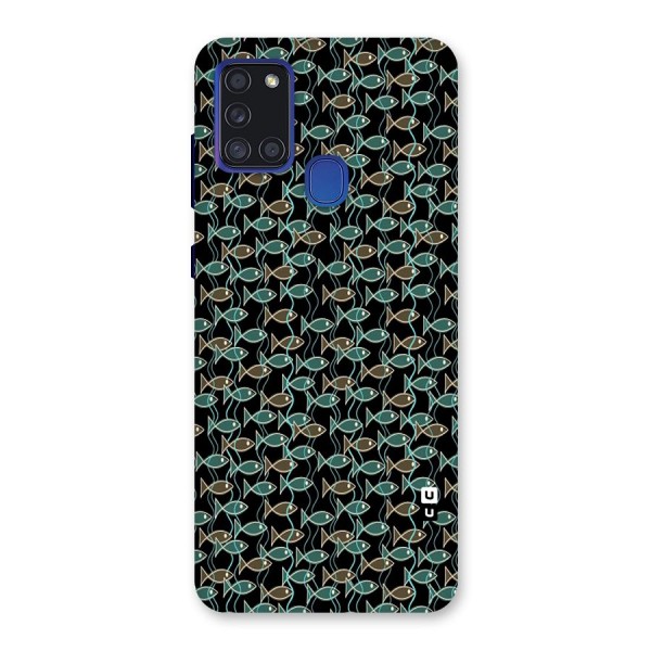 Animated Fishes Art Pattern Back Case for Galaxy A21s