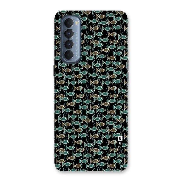 Animated Fishes Art Pattern Back Case for Reno4 Pro