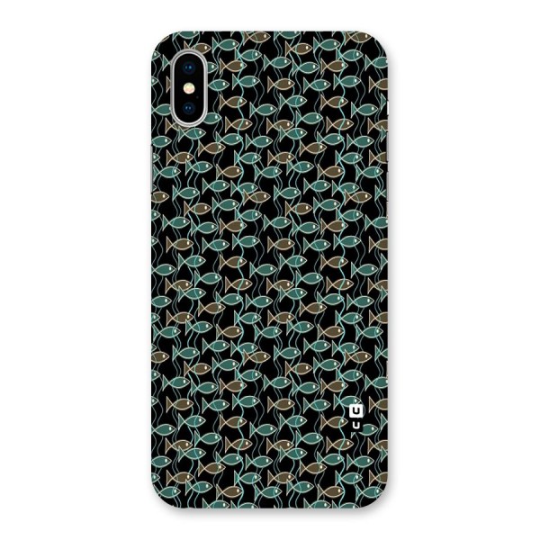 Animated Fishes Art Pattern Back Case for iPhone X