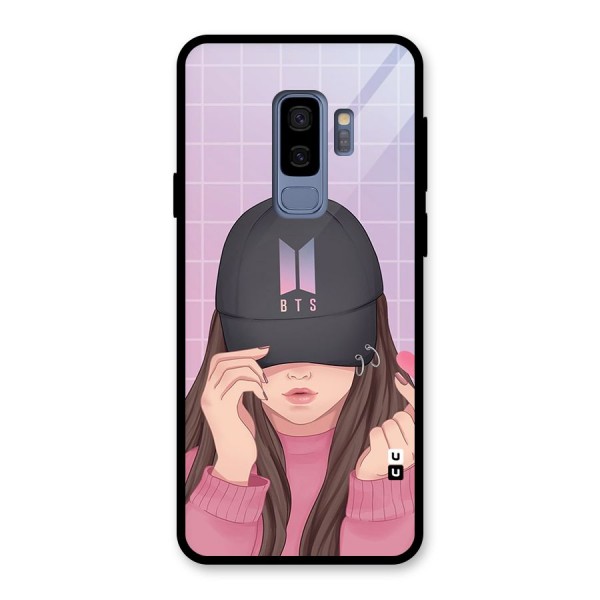 Anime Beautiful BTS Girl Glass Back Case for Galaxy S9 Plus