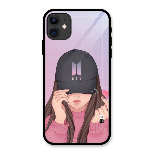 Anime Beautiful BTS Girl Glass Back Case for iPhone 11