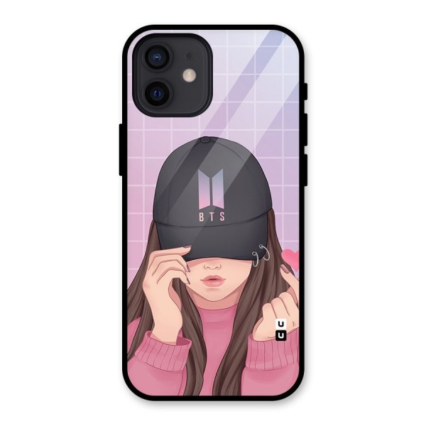 Anime Beautiful BTS Girl Glass Back Case for iPhone 12
