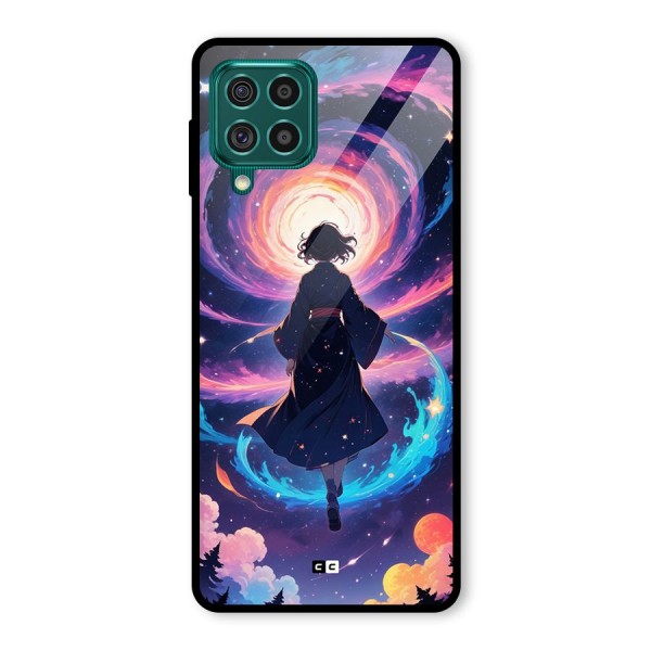 Anime Galaxy Girl Glass Back Case for Galaxy F62