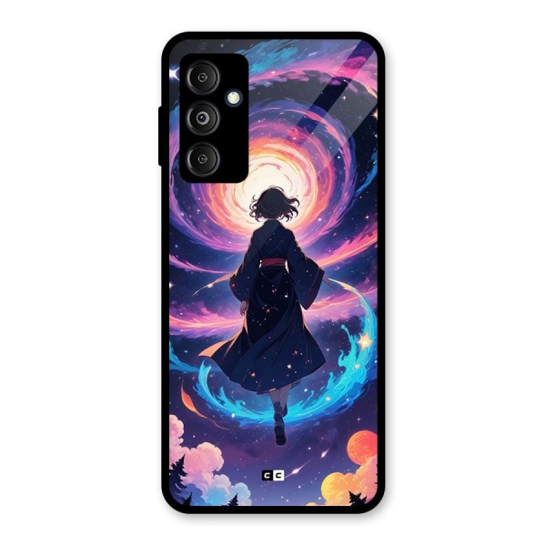 Anime Galaxy Girl Glass Back Case for Galaxy M14 5G