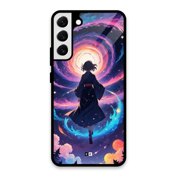 Anime Galaxy Girl Glass Back Case for Galaxy S22 Plus 5G