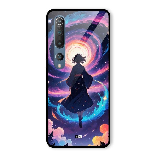 Anime Galaxy Girl Glass Back Case for Mi 10