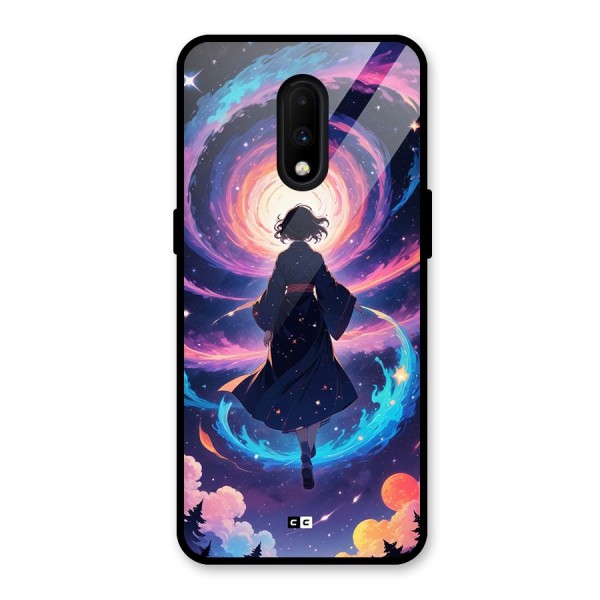 Anime Galaxy Girl Glass Back Case for OnePlus 7