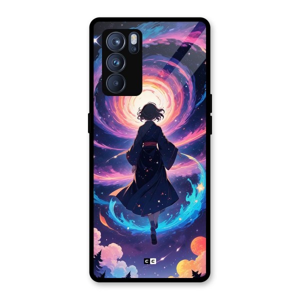 Anime Galaxy Girl Glass Back Case for Oppo Reno6 Pro 5G