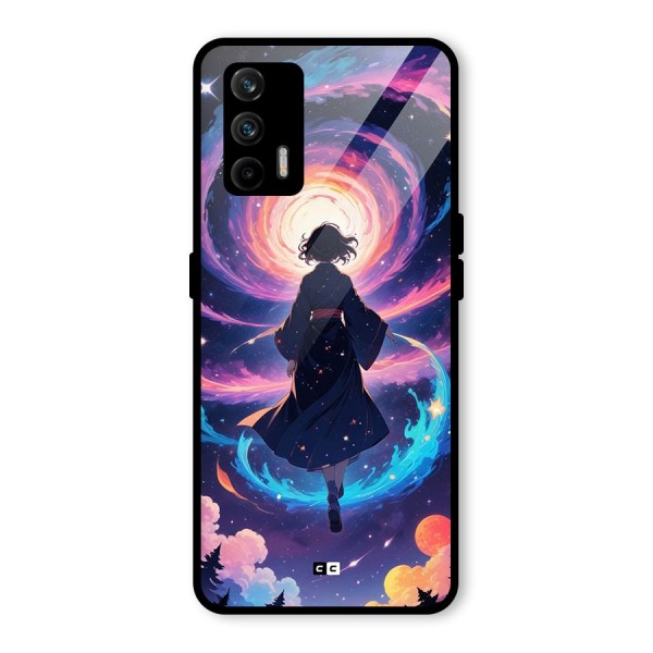 Anime Galaxy Girl Glass Back Case for Realme X7 Max