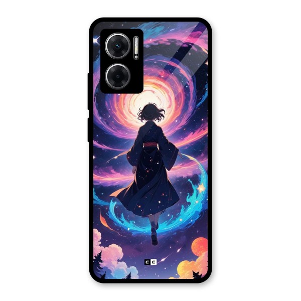 Anime Galaxy Girl Glass Back Case for Redmi 11 Prime 5G