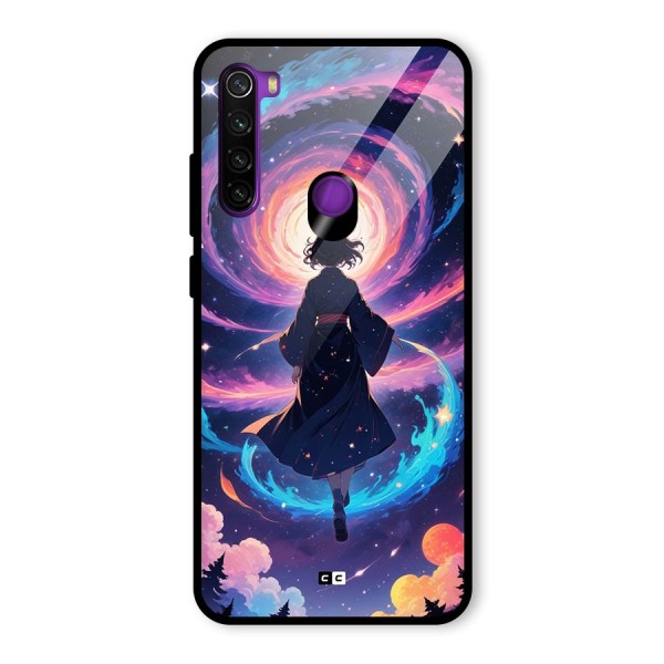 Anime Galaxy Girl Glass Back Case for Redmi Note 8