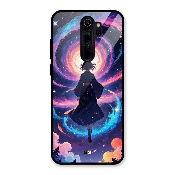 Anime Galaxy Girl Glass Back Case for Redmi Note 8 Pro