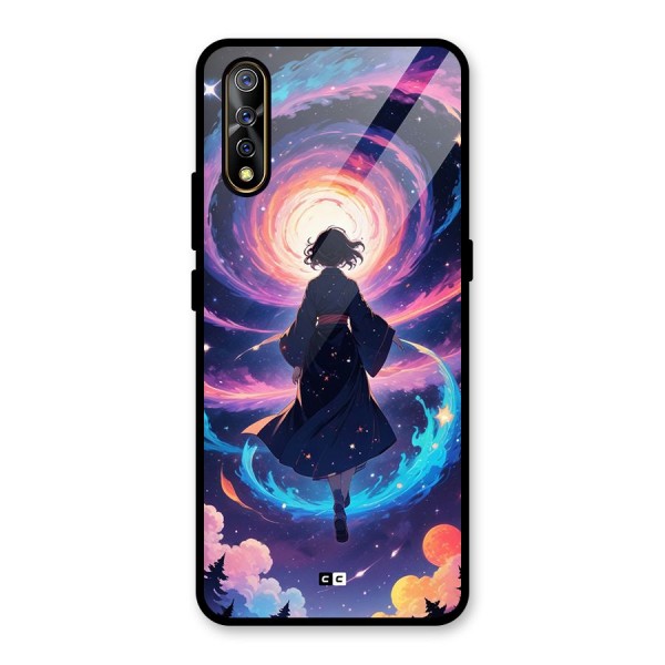 Anime Galaxy Girl Glass Back Case for Vivo S1
