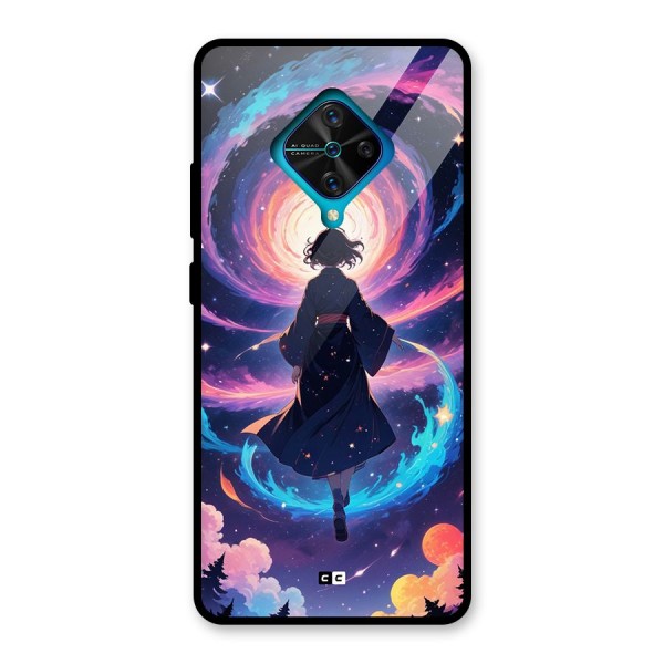 Anime Galaxy Girl Glass Back Case for Vivo S1 Pro