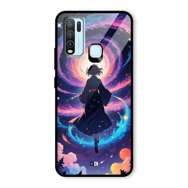 Anime Galaxy Girl Glass Back Case for Vivo Y30