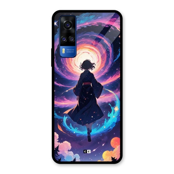 Anime Galaxy Girl Glass Back Case for Vivo Y51