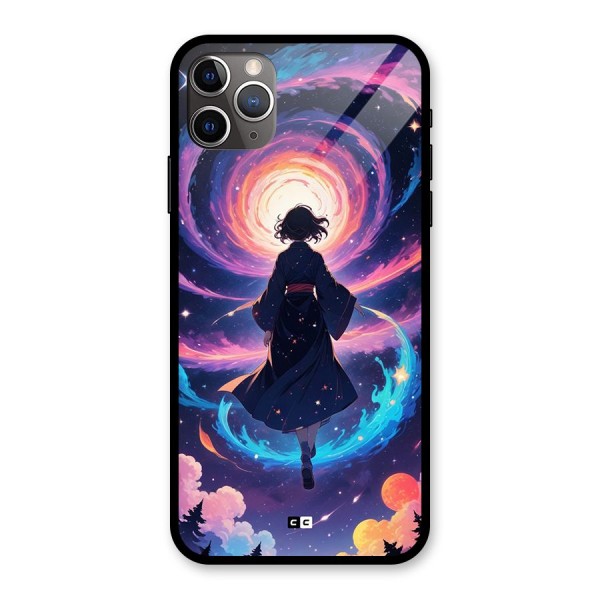 Anime Galaxy Girl Glass Back Case for iPhone 11 Pro Max