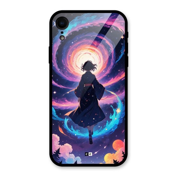 Anime Galaxy Girl Glass Back Case for iPhone XR