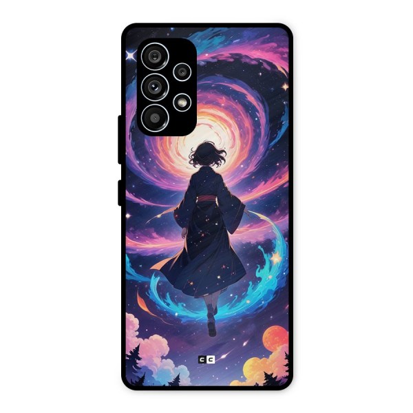 Anime Galaxy Girl Metal Back Case for Galaxy A53 5G