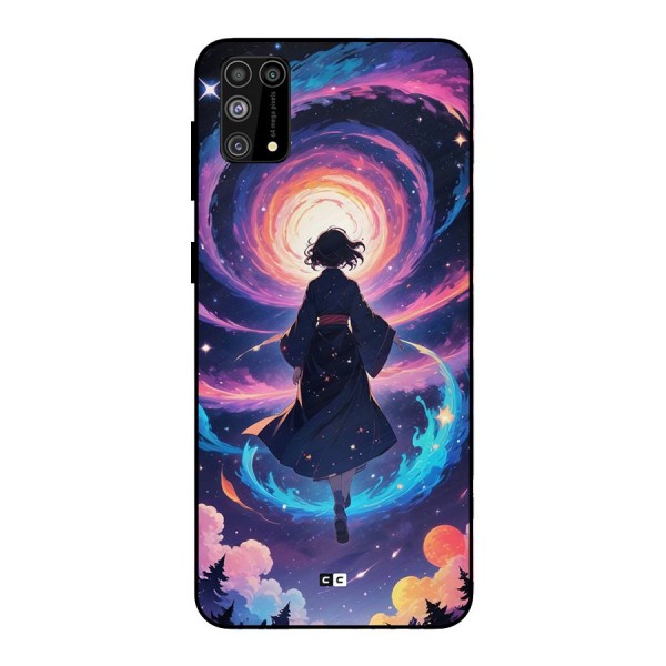 Anime Galaxy Girl Metal Back Case for Galaxy F41