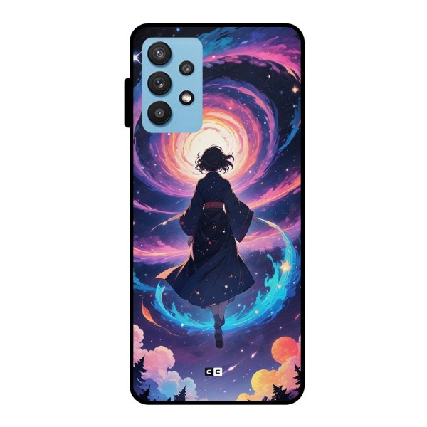 Anime Galaxy Girl Metal Back Case for Galaxy M32 5G