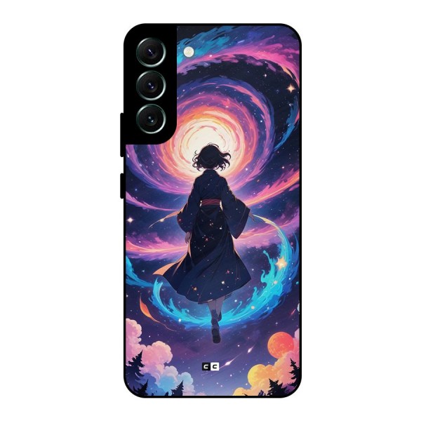 Anime Galaxy Girl Metal Back Case for Galaxy S22 Plus 5G