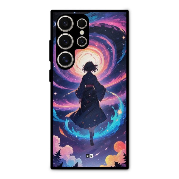 Anime Galaxy Girl Metal Back Case for Galaxy S24 Ultra