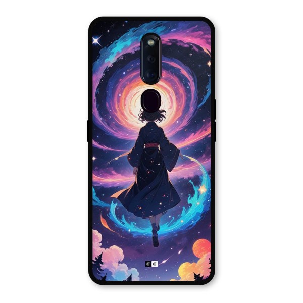 Anime Galaxy Girl Metal Back Case for Oppo F11 Pro