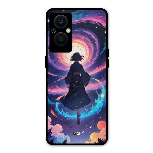 Anime Galaxy Girl Metal Back Case for Oppo F21s Pro 5G