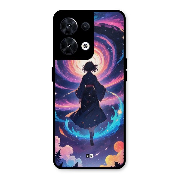 Anime Galaxy Girl Metal Back Case for Oppo Reno8 5G