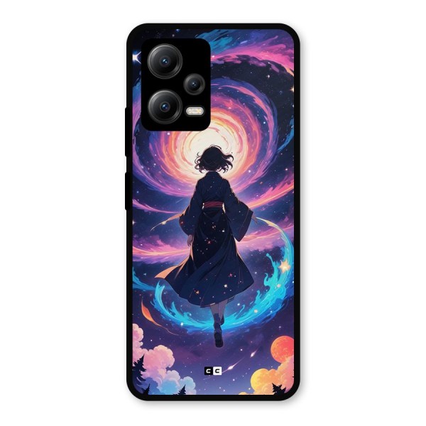Anime Galaxy Girl Metal Back Case for Poco X5