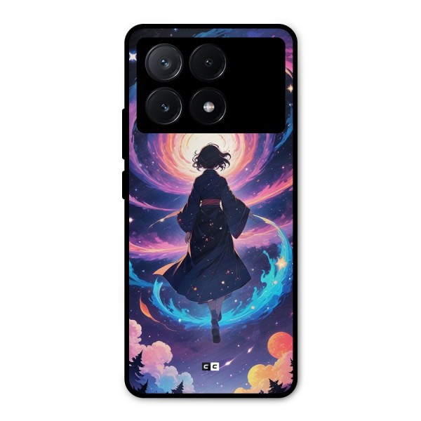 Anime Galaxy Girl Metal Back Case for Poco X6 Pro