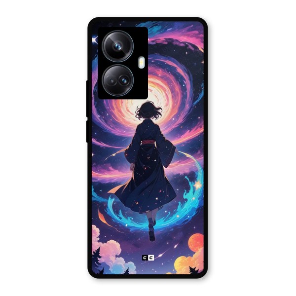 Anime Galaxy Girl Metal Back Case for Realme 10 Pro Plus