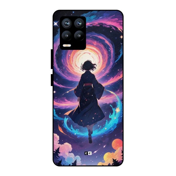 Anime Galaxy Girl Metal Back Case for Realme 8 Pro