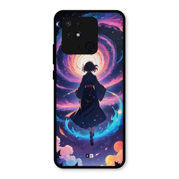 Anime Galaxy Girl Metal Back Case for Redmi 10 Power