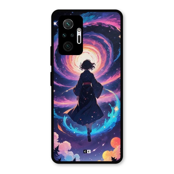 Anime Galaxy Girl Metal Back Case for Redmi Note 10 Pro Max