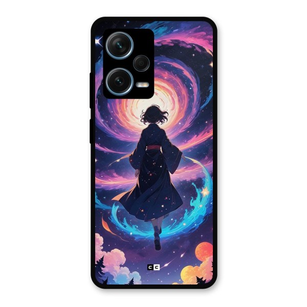 Anime Galaxy Girl Metal Back Case for Redmi Note 12 Pro Plus 5G