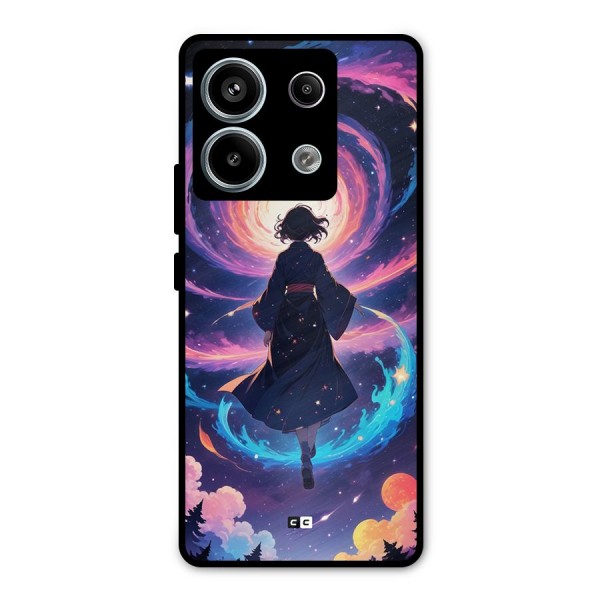 Anime Galaxy Girl Metal Back Case for Redmi Note 13 Pro 5G