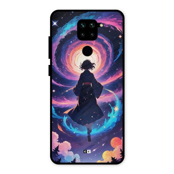 Anime Galaxy Girl Metal Back Case for Redmi Note 9