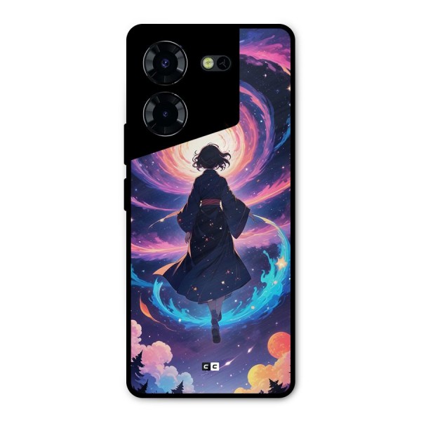 Anime Galaxy Girl Metal Back Case for Tecno Pova 5 Pro 5G