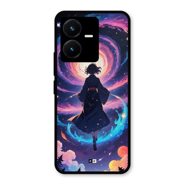 Anime Galaxy Girl Metal Back Case for Vivo Y22